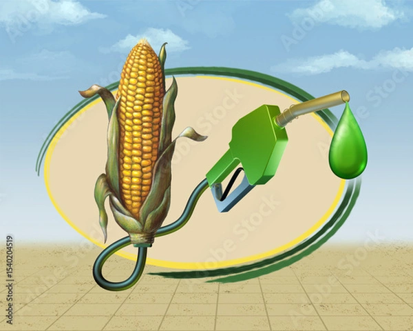 Fototapeta Production of biofuels from corn