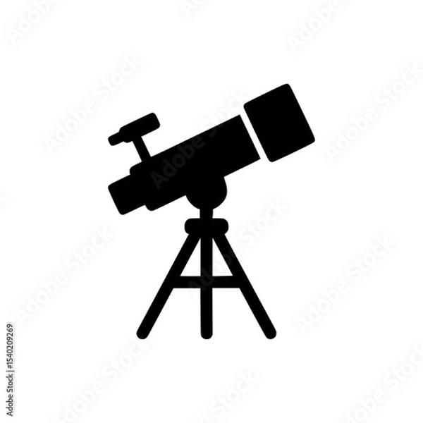 Fototapeta Silhouette Telescope Icon