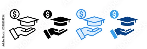 Obraz Tuition Assistance Icon Set Multiple Style Collection