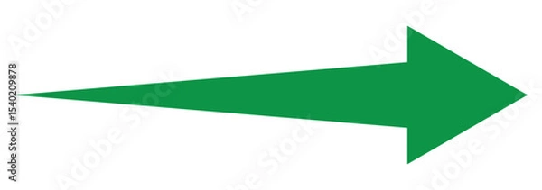 Fototapeta Large arrow pointing right. Long straight line arrow icon. Bold thine long arrow. Vector illustration. 