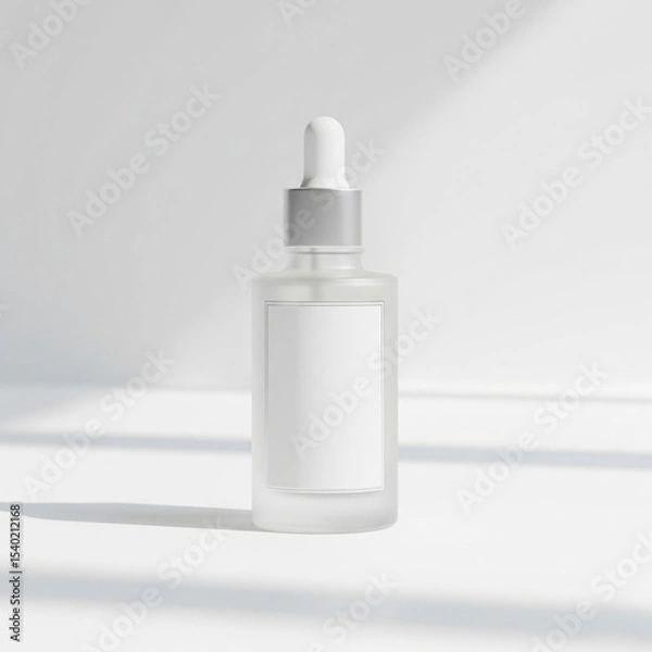 Obraz white cosmetic serum container isolated on white