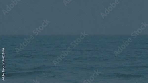 Fototapeta Gloomy ocean and sky simple aesthetic