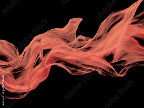 Obraz abstract digital background with wavy smooth lines in form of smoke, water or waves. Advertisement concept with wide copy space for text. commercial, editorial advertisement, surreal surrealism.	