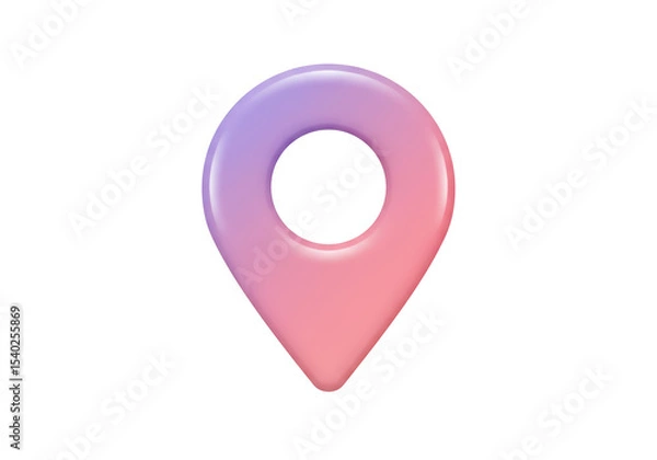 Obraz Isolated Pink and Purple Gradient Location Pin