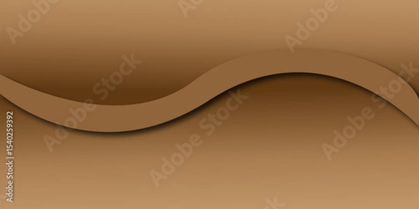 Fototapeta Brown leather background with striped pattern and flowing wave design