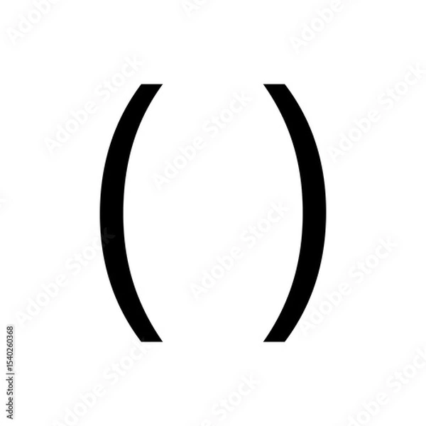 Obraz Round brackets ( )