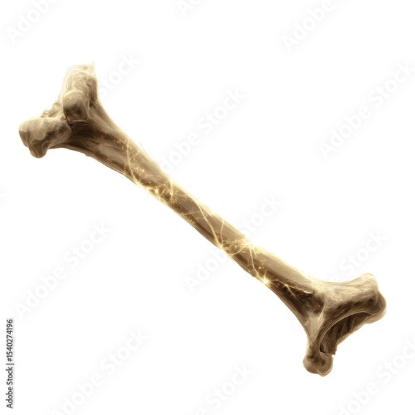 Fototapeta Luminous Bone Structure Intricate Network of Human Bone Anatomy