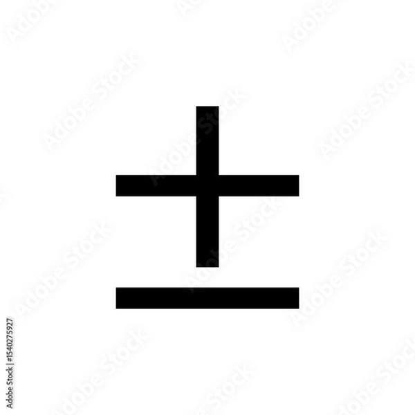 Obraz Plus–minus or Plus Minus ± sign. Plus-or-minus vector icon