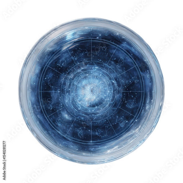 Fototapeta Celestial Sphere Mystical Astrological Orb of Light and Constellations