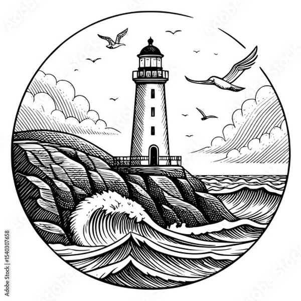 Obraz lighthouse on the island