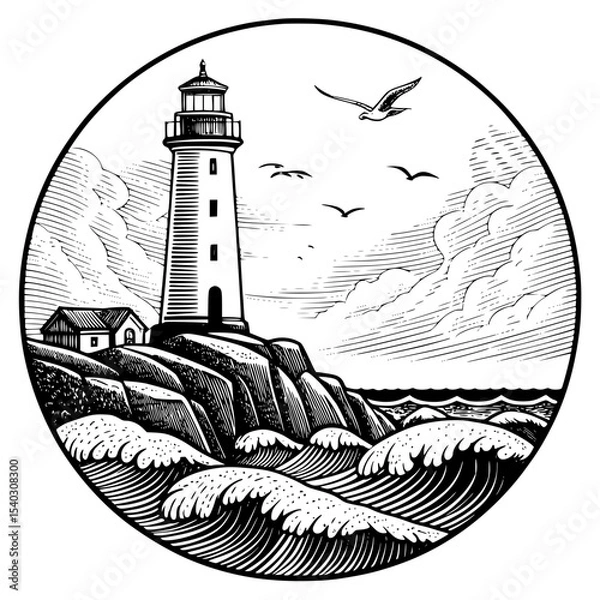 Obraz lighthouse in the night