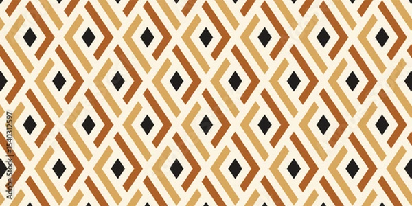 Fototapeta Seamless  abstract geometric pattern. Vector Illustration.