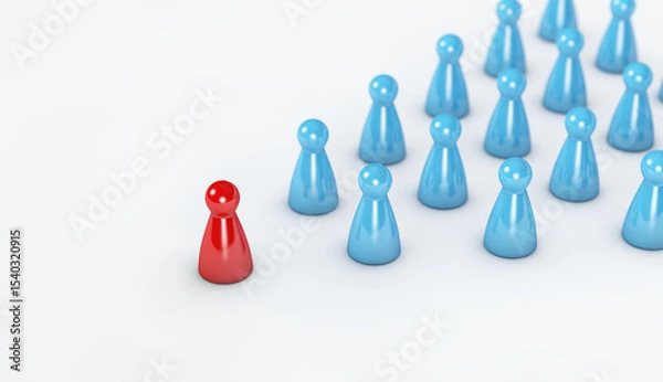 Obraz Business Leadership And Team Management Concept