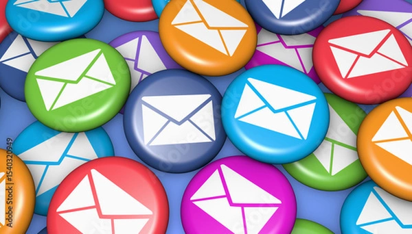 Obraz Email Marketing Icons Customers Newsletter Concept