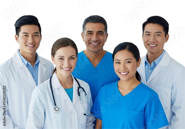 Fototapeta portrait of a smiling medical team