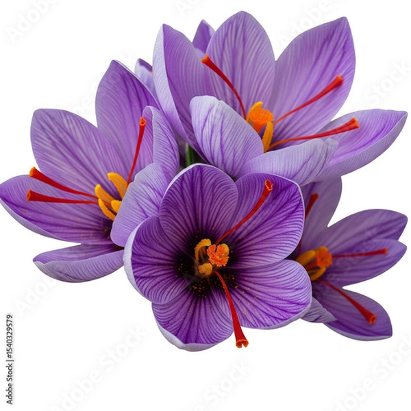 Fototapeta Saffron flower isolated on transparent background