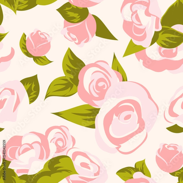 Fototapeta seamless background with roses
