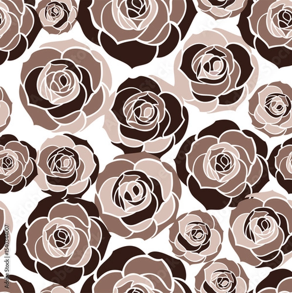 Fototapeta seamless pattern with roses