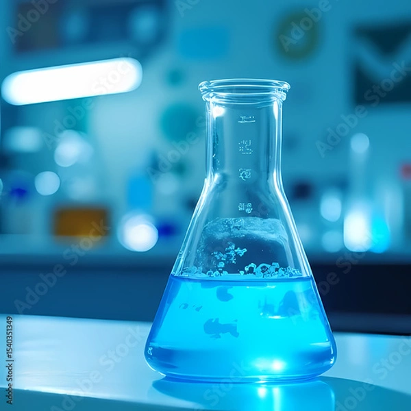 Obraz Chemical Solution in a Scientific Lab

