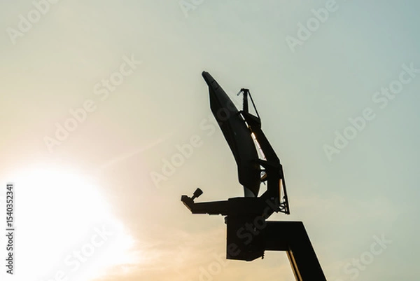 Obraz Military vehicle receiver, military satellite equipment