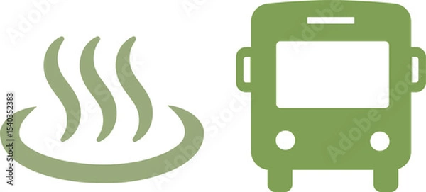 Obraz 温泉　バス　アイコン