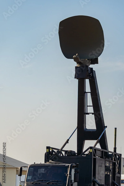 Obraz Military vehicle receiver, military satellite equipment