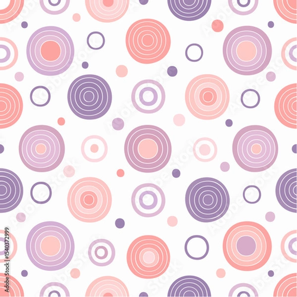 Fototapeta Abstract Purple and Peach Circle Pattern for Creative Backgrounds or Textile Prints