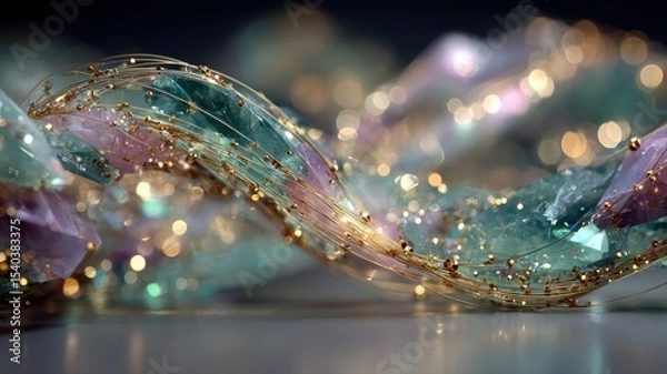 Obraz Colorful Abstract Art with Glowing Lights and Delicate Textures