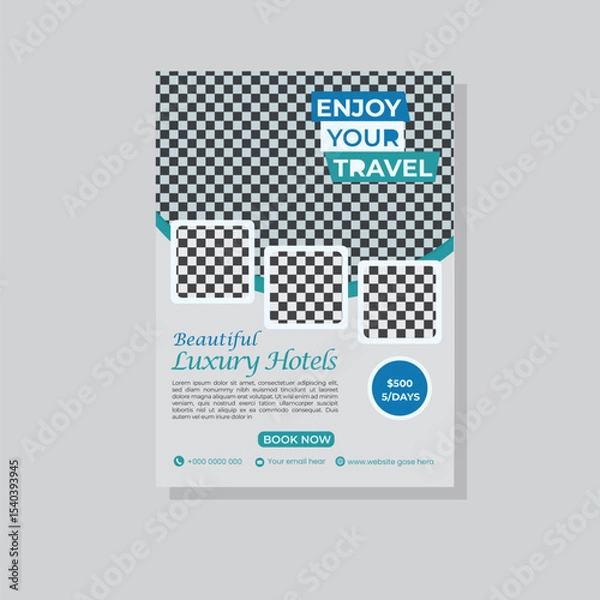 Obraz Creative, modern  travel flyer design template 
