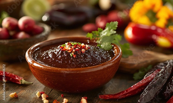 Fototapeta Mole Coloradito - A red mole from Oaxaca, slightly sweet and rich.
