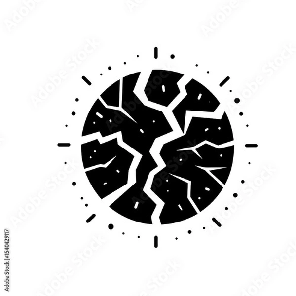 Obraz crack, black and white, image, vector, wallpaper