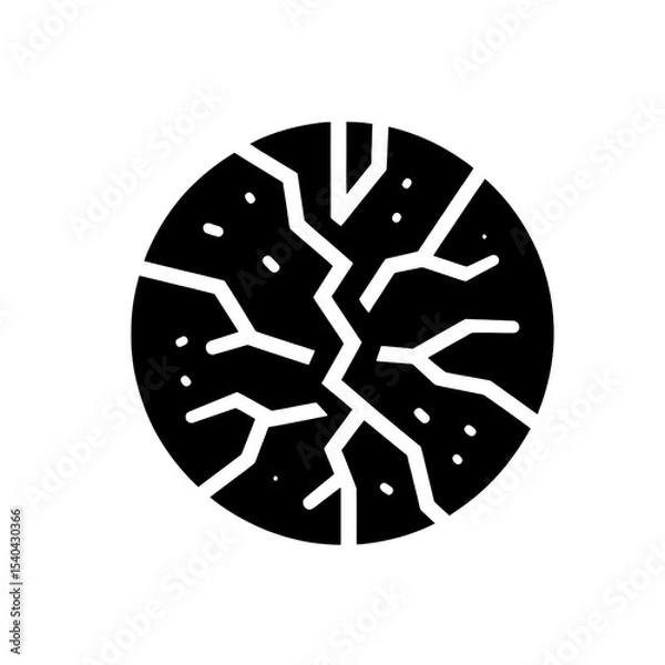 Obraz crack, black and white, image, vector, wallpaper