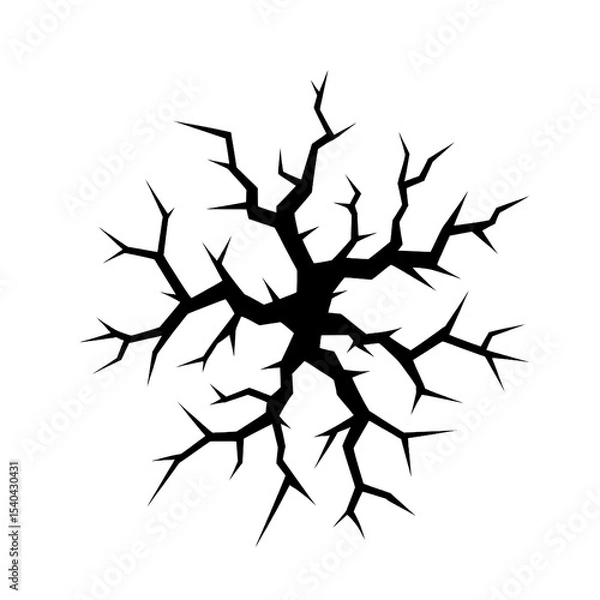 Obraz crack, black and white, image, vector, wallpaper