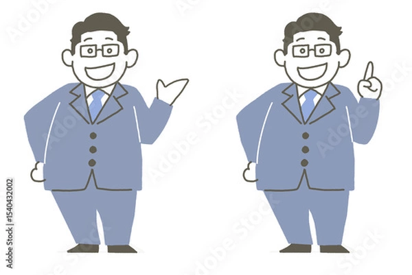 Obraz スーツの男性02-01