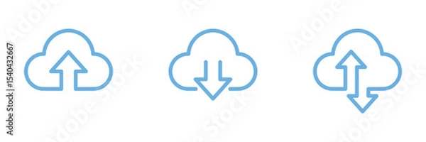 Fototapeta cloud icon, containing cloud upload, download symbol, vector illustration