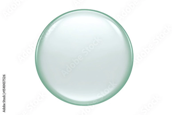 Fototapeta Clear, oval shaped glass lens with smooth surface, often used in eyewear or optical devices, reflecting light subtly