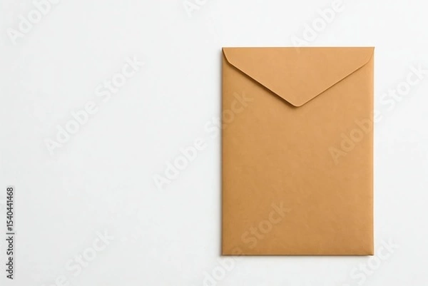 Fototapeta Close envelope on white background. Space for text