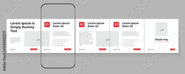 Fototapeta Tips Instagram social media carousel post template or LinkedIn carousel banner collection