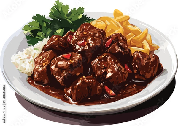 Obraz beef stew with vegetables