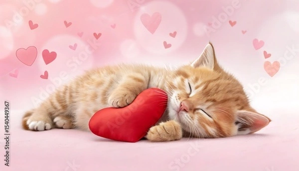 Obraz cat with heart