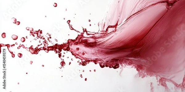 Obraz Red Wine Splash: Dynamic splash of red wine, capturing the essence of vibrant color and rich texture.