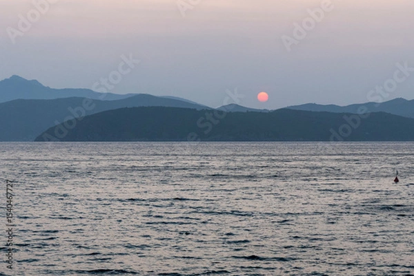Obraz Elba Island Sunset from the Lover's Beach.