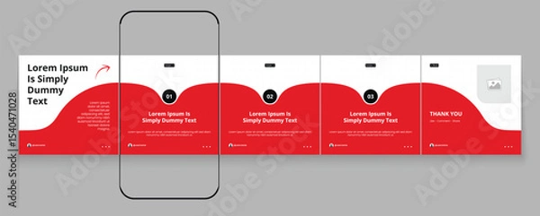 Fototapeta Tips Instagram social media carousel post template or LinkedIn carousel banner collection