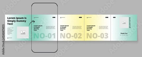 Fototapeta Tips Instagram social media carousel post template or LinkedIn carousel banner collection