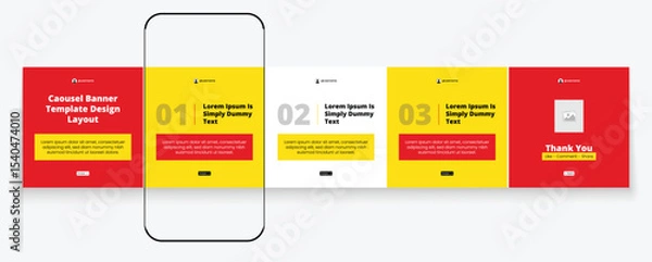 Fototapeta Tips Instagram social media carousel post template or LinkedIn carousel banner collection
