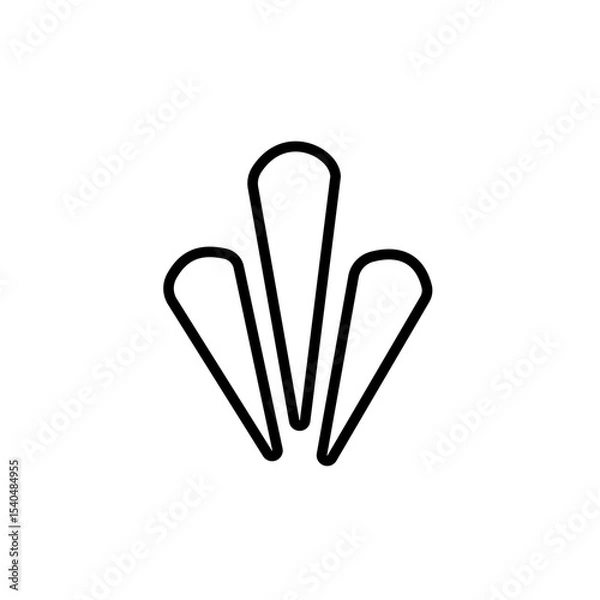 Fototapeta Minimalist Retro Fan Burst Line Art 