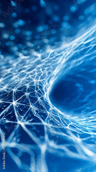 Fototapeta Blue abstract futuristic technology composition
