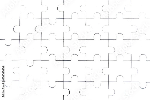 Obraz White jigsaw puzzles.