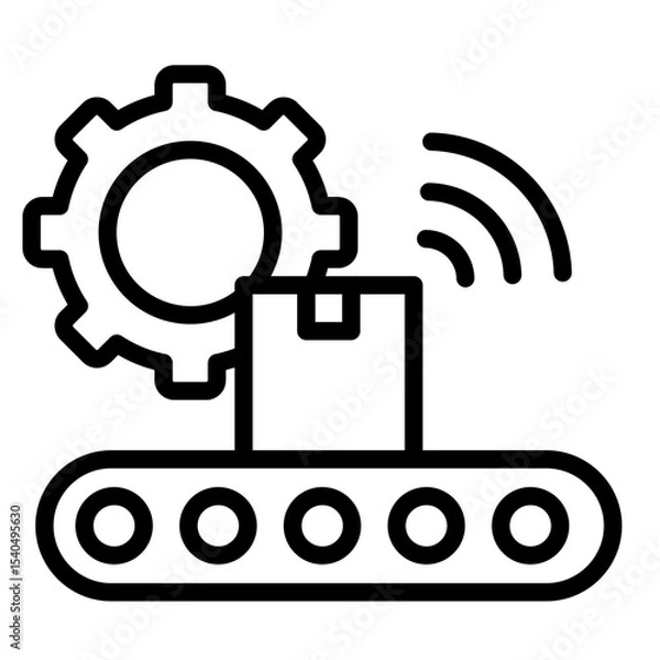 Fototapeta Smart Production  Icon Element For Design	