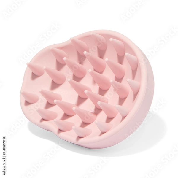 Obraz Silicone  scalp massager brush on white background